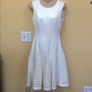Calvin Klein  Cream White Dress w lace